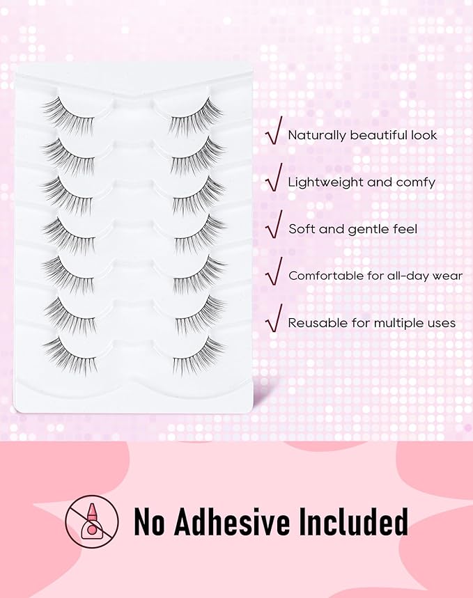 Half Lashes Natural Half Eyelashes Wispy Corner Lashes HE-47