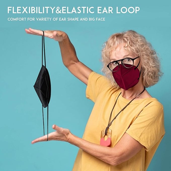 ChiSip Disposable Face Masks, 5 Layer Breathable Masks for Adult, Men, Women