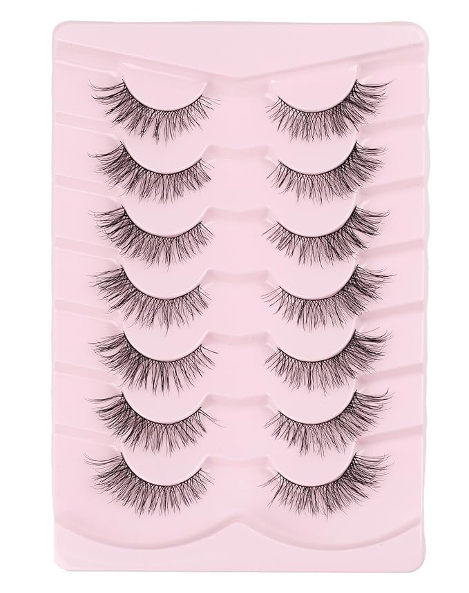 Onlyall Wispy Lashes Natural Flared False Eyelashes Fake Lashes T27