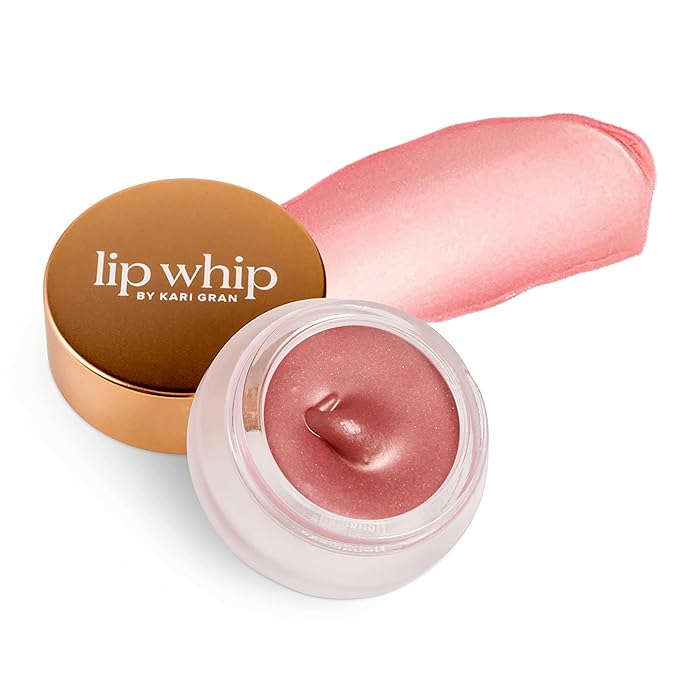 Kari Gran Lip Whip | Moisturizing Lip Balm with Organic Oils | Glossy Sheen + Peppermint | Rich Buttery Texture, Hydrates & Protects | Non-GMO, Organic Ingredients, Made in USA (Blush Peppermint)