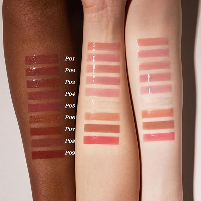 Flower Knows Shell's Jewel Nourishing Lip Glaze,Hydrating Clear Lip Gloss with Hyaluronic,Shimmer Moisturizing Plumping Oil,Non-Sticky Formula,0.16 fl.oz(P06 Lunar Jelly)