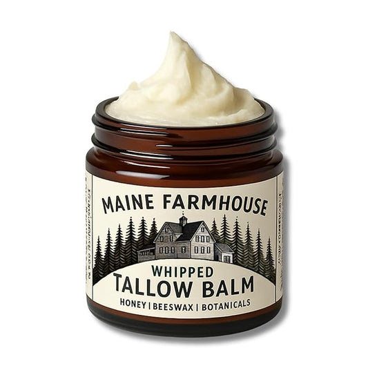Whipped Beef Tallow for Skin | Unscented Body Butter | Natural Face and Body Moisturizer | Honey, Beeswax and Botanicals | 2 fl oz