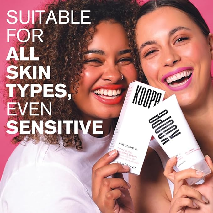 Koope Milk Face Wash, Cleanser For All Skin Types, Ultra-Creamy, Makeup Remover, with Centella, Aloe, Amino Acids and Grape Seed Oil. Free from Parabens, Sulphates & Fragrances, Vegan, 5.0 FL OZ