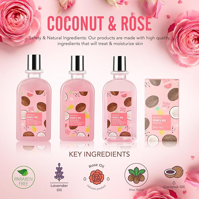 Valentines Day Gifts for Her Spa Basket Bath Gift Basket, Teen Girl Gifts Gift Baskets for Women, Spa Gifts for Women Relax Bath Spa Gifts Self Care Gifts Travel Bag Home Spa Kit