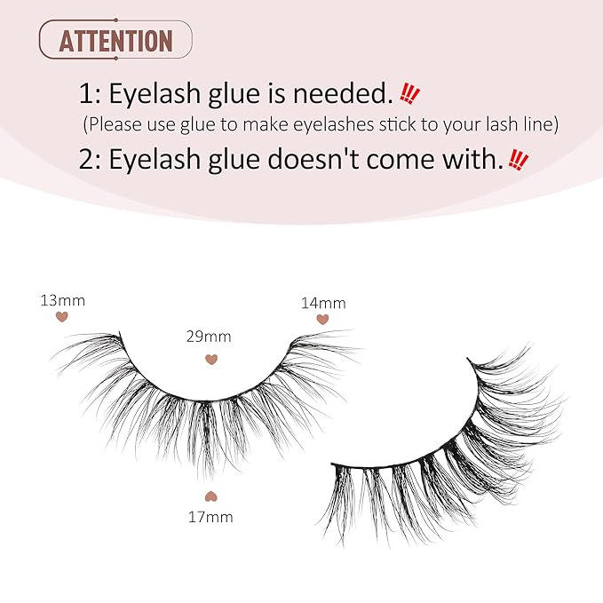 Onlyall Wispy Lashes Natural Flared False Eyelashes Fake Lashes DK82