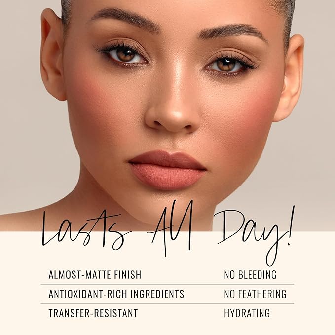 Runway Rogue Velvet Glam Liquid Lipstick, Almost-Matte Rose-Plum Lipstick, ‘On Stage’