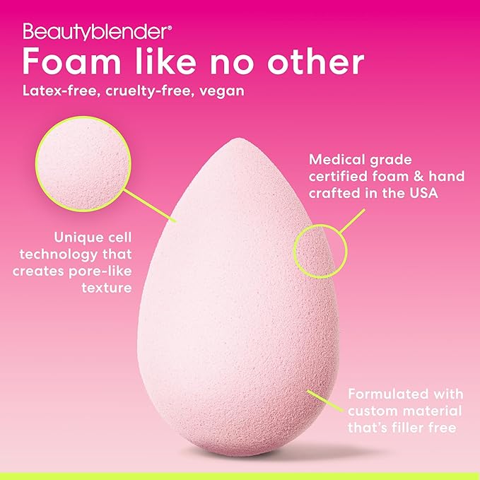 Beautyblender® | Bubble Blender Makeup Sponge | Blend Liquid Foundations, Powders and Creams | Streak Free Application | Vegan, Cruelty Free | Made in USA