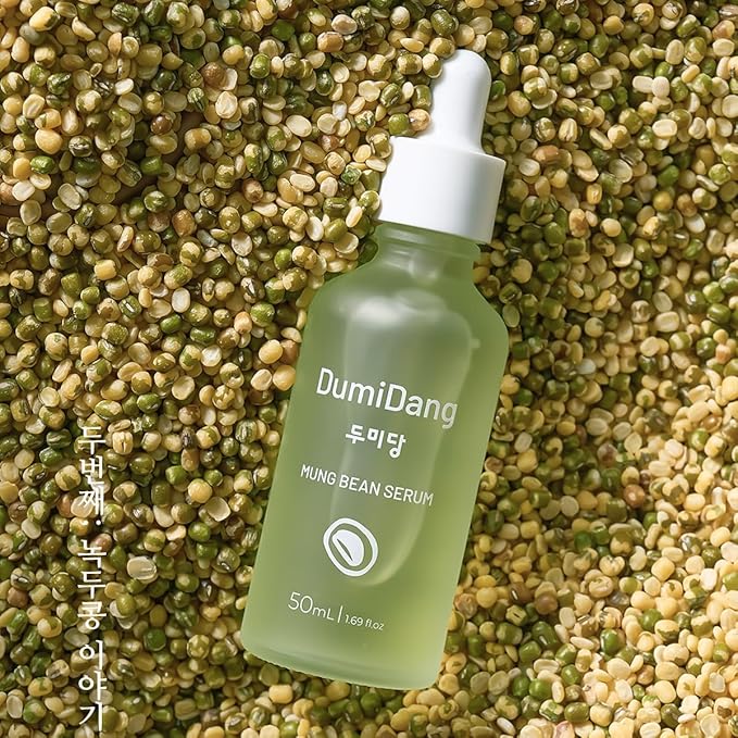 Mung Bean Serum - Korean Traditional Vegan Skincare Formula, Soothes & Detoxifies with Fermented Mung Bean Extract, Tea Tree oil and Green Tea Extract, 50mL | 1.69fl.oz.