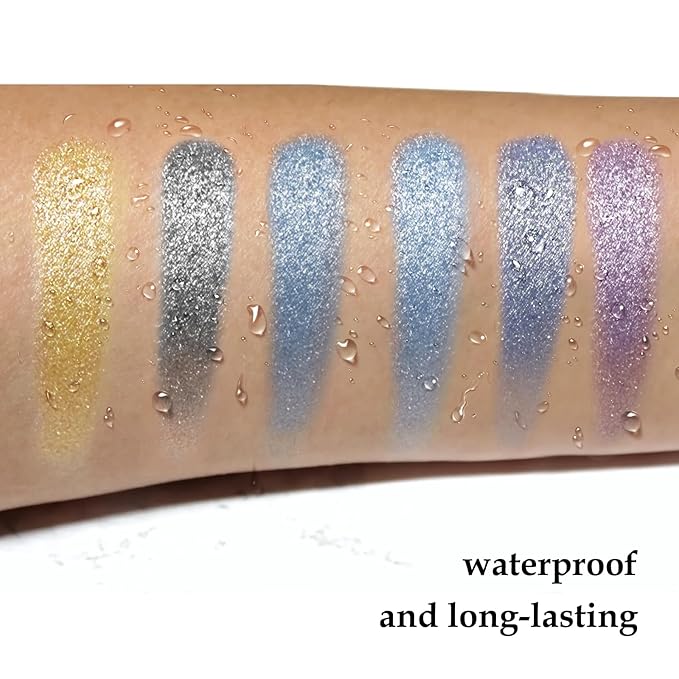 Boobeen 6PCS Cream Eyeshadow Stick - Waterproof Pencil Crayon Eye Brightener Stick Shimmer Pen - Create Glitter Eye Makeup, Easy to Use