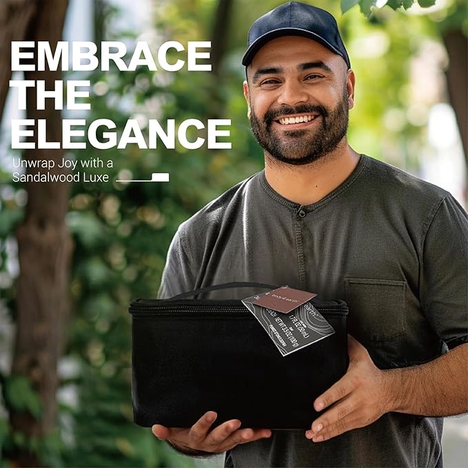 Body & Earth 8Pcs Gift Baskets For Mens Gifts Set With Sandalwood Scent Bath and Body Works Gifts For Men Birthday Christmas Gifts Anniversary Gifts For Men