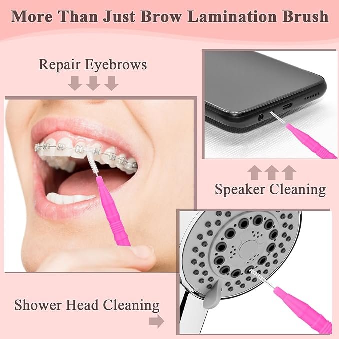 120-Piece Micro EyeBrow Lash Brush Set - Professional Beauty Spoolies with Cap for Makeup, Brow Lamination and Travel - Perfect for Makeup Artists/Starters, Beauty Lovers, and Gifting