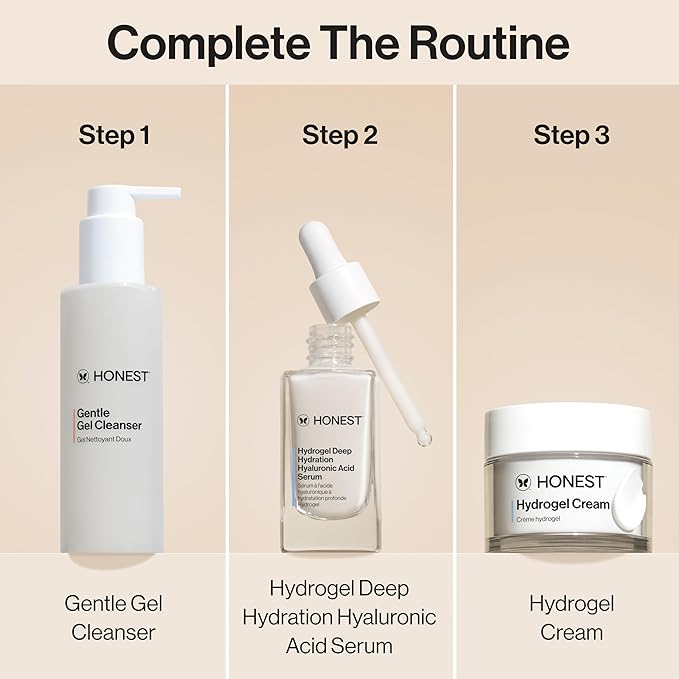 Honest Beauty Mini Gentle Gel Daily Face Cleanser | Calms, Refreshes, + Hydrates | Vegan + Safe for Sensitive Skin | Travel Size, 1.5 fl oz