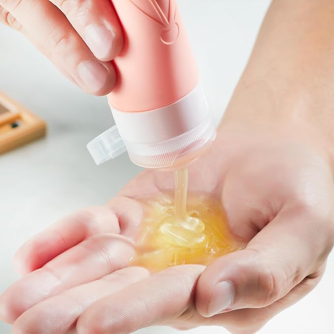 INSFIT Travel Bottles for Toiletries, TSA Approved 3oz Travel Size Containers, BPA Free Leak Proof Squeezable Silicone Tubes for Shampoo Conditioner Lotion Soap with Labels