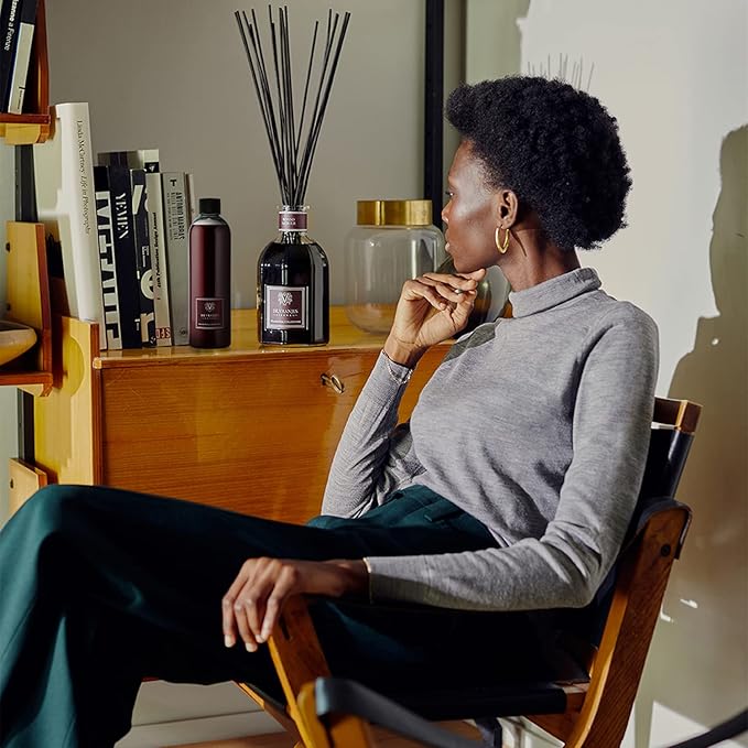 Dr. Vranjes - Rosso Nobile 500 ml Refill + Double Pack of Black Sticks (3 Pieces Bundle) - Luxury Home Fragrance, Made in Italy, Main Scent Fruity: Orange, Strawberry and Red Berries, Birch