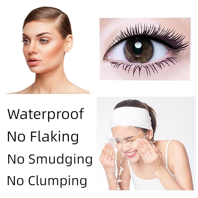 White Lash Colored Mascara Makeup Volumizing Volume Building Waterproof Sensational Washable Lengthening Natural Long-Lasting… (White)