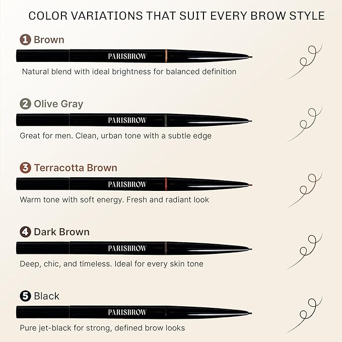 PARISBROW Slim Brow Pencil 05 / Black Eyebrow