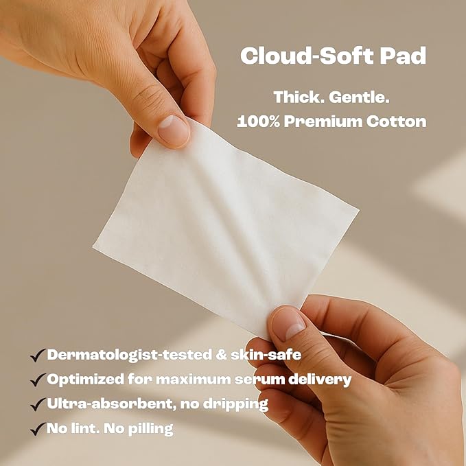 Hydracalm & Aquafresh Facial Cleansing Pads – 40 Individually Wrapped Face Wipes for Travel, Gym & On-the-Go Skincare | Hydrating + Oil-Control Cotton Pads for All Skin Types