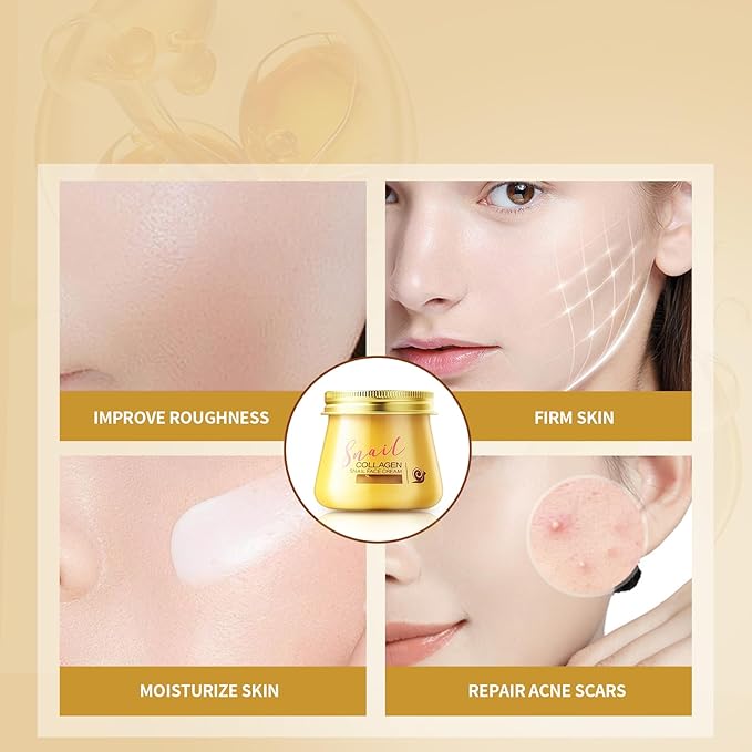Snail Collagen Face Cream,Collagen Hydrating Anti-Wrinkle and Rejuvenating Cream,Snail Collagen Moisturizer Face Rejuvenation Cream for Women,All Skin Types(2PCS)