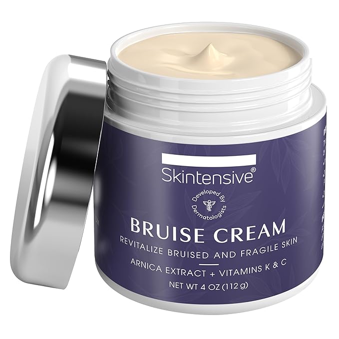 SKINTENSIVE Arnica Bruise Cream for Thin Skin - Moisturizing, Vitamin K C and E, Skin Renewal, 4 Oz