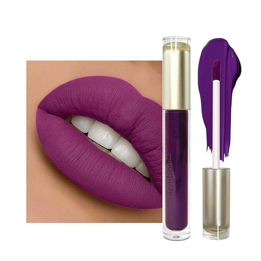 Violet purple Liquid Lipstick - Long Lasting, Smudge Proof, Transfer Resistant Lip Color, Waterproof, Non-Transfer Formula (Purple Potion)