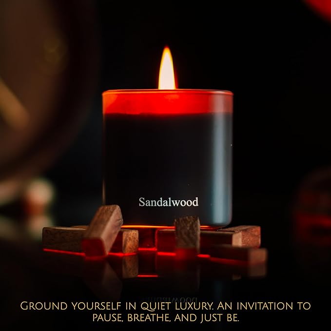 Luxury Scented Candle Gift Set 3-Pack | Champagne, Sandalwood & Amber | Clean Soy Wax | for Women & Men (4.23 oz Each) | 75 Hour Burn Time