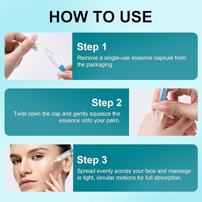 TJE Hyaluronic Acid Serum 5% for Face with Vitamin C | Ultra Hydrating Anti-Aging Serum | Moisturizer for Dry & Sensitive Skin | Pre-Makeup Skincare | Innovative Sterile Packaging -10PCS