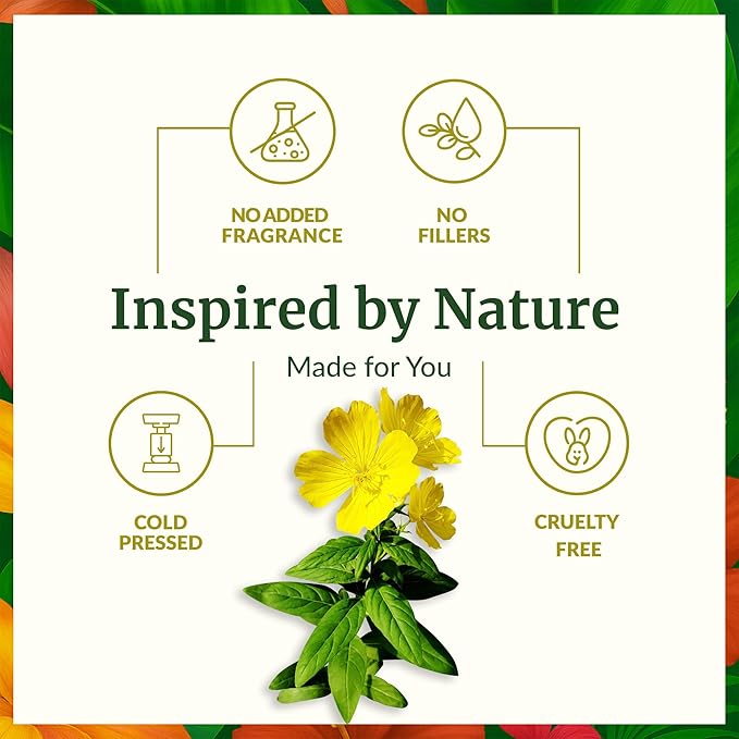 SVA Evening Primrose Oil Organic - 4 Fl Oz – 100% Natural Cold Pressed Organic Evening Primrose Oil - for Face, Skin Care, Hair Care, Scalp Massage & Body Massage – Carrier Oil with Dropper