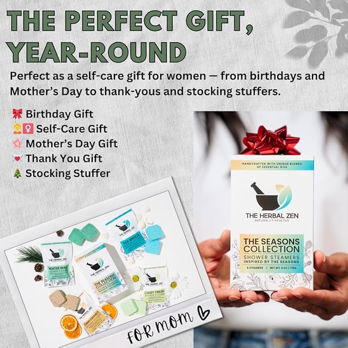 Shower Steamers Aromatherapy Tablets – Variety Pack - Shower Bombs Aromatherapy Made in USA – Self Care Gifts for Women and Men – Natural Essential Oils – Adult Christmas Stocking Stuffers (8 Pack)