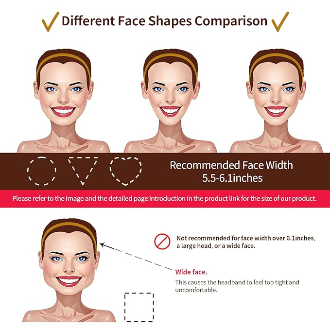 EVITA PERONI Hair Band for Eyewear, No Pressure, Non Slip Fashion Thin Headbands for Women - Tortoise - Hairband for Women's Hair