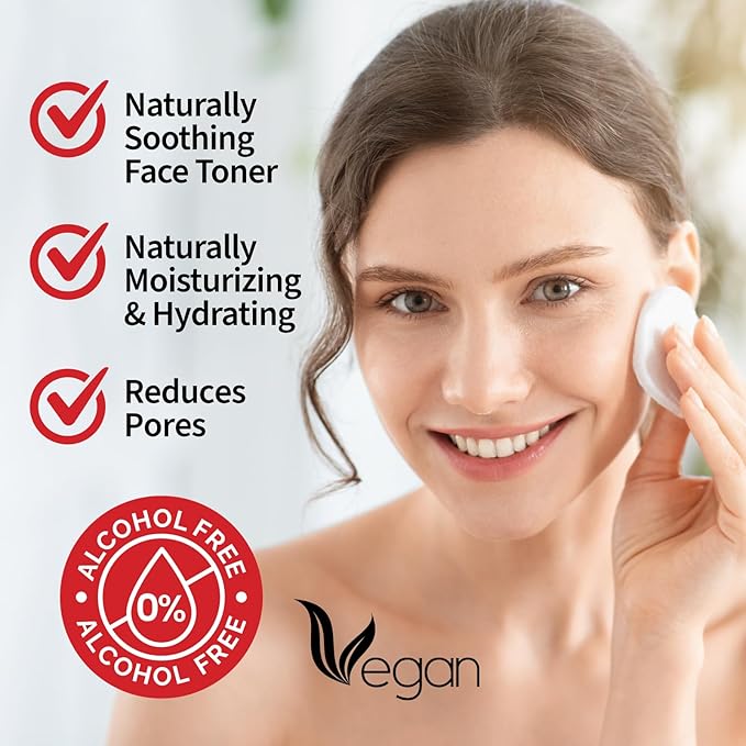 ForPro Premium Witch Hazel Toner, Alcohol-Free, Naturally Soothe, Tone & Hydrate Skin, Vegan, Cucumber Scent, 32 Fl Oz (Pack of 4)