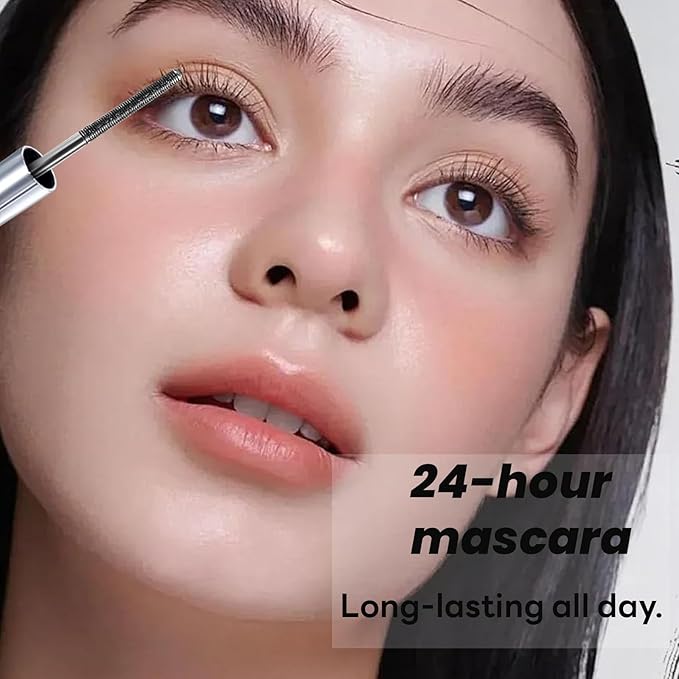 Iron Wand Mascaras - Lengthening, 2025 Upgraded Waterproof Metal Wand Mascaras, 3D Curling Eyelash Iron Mascara, Waterproof, Smudge-Proof, Long Lasting, No Flaking, No Clumping (Black, 1)