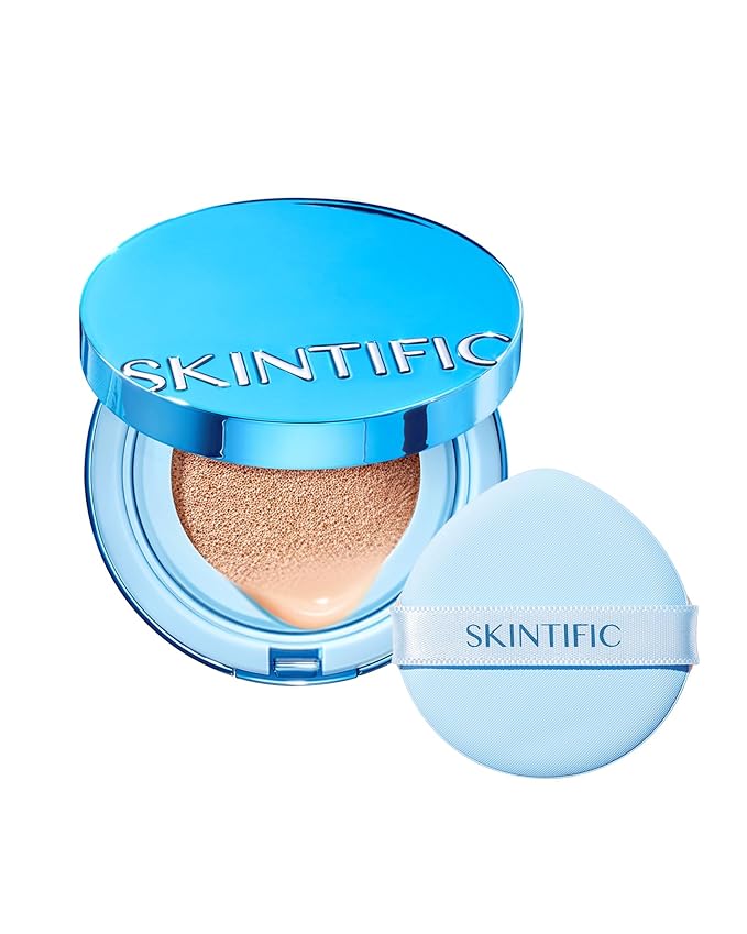 Velvet Matte Cushion Foundation Blue Ultra Cover Powder Foundation Oil-Control Waterproof BB Cushion Makeup CC Cream (05 SAND)