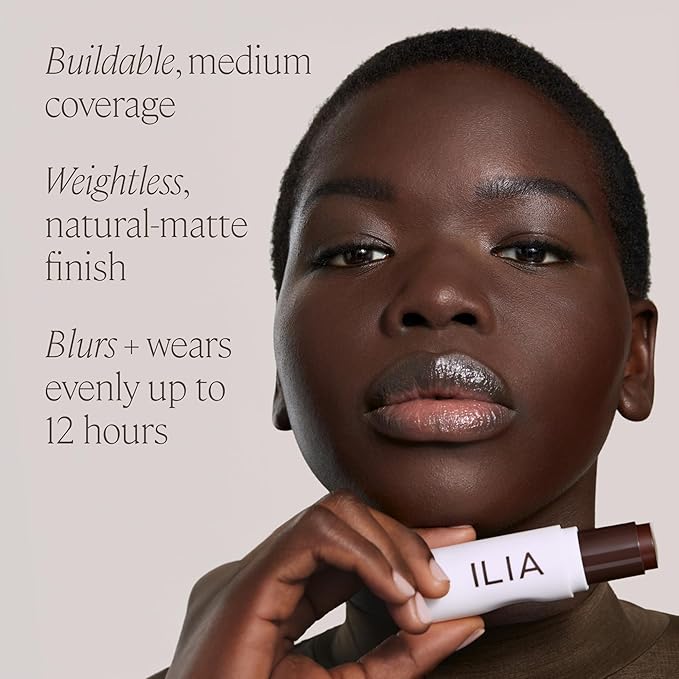 ILIA - Skin Rewind Complexion Stick - Foundation + Concealer + Skincare | Non-Toxic, Vegan, Cruelty-Free, Clean Makeup (25N - Elm, 0.35 oz | 10 g)
