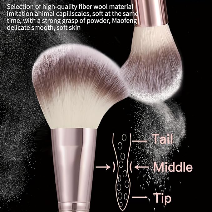 53Pcs Brown Makeup Brushes Set Professional Makeup Kit Multi-functional Makeup Tool Set with Facial Makeup Accessories, Foundation Makeup Brush Kit Eye and Face Make up Brushes & Tools