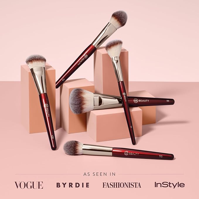 BK BEAUTY - CORE LINE EXTENSION FACE SET (5PC) - Professional Makeup Brush Set for Liquid, Cream & Powder | Premium Makeup Brushes for Flawless Application