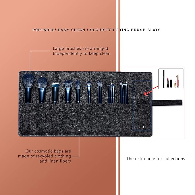 Makeup Brush Set, EIGSHOW Professional Makeup Brushes Kit Foundation Powder Concealers Eye Shadows Makeup 15 Piece for Eye Face Liquid Cream Cosmetics Brushes Kit Best Birthday Gift for Women(BLUE)