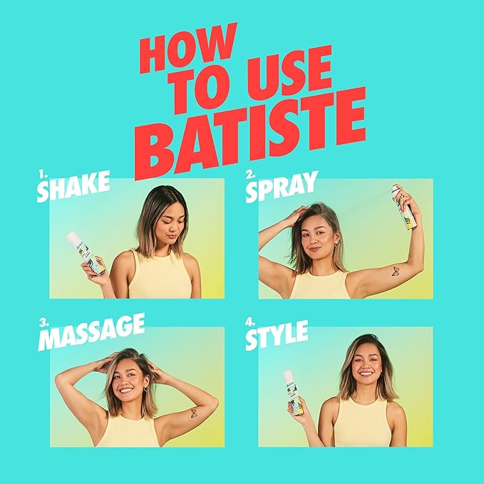 Batiste Dry Shampoo, Volumizing, Refresh Hair and Absorb Oil Between Washes, Waterless Shampoo for Added Hair Texture and Body, 5.71 oz