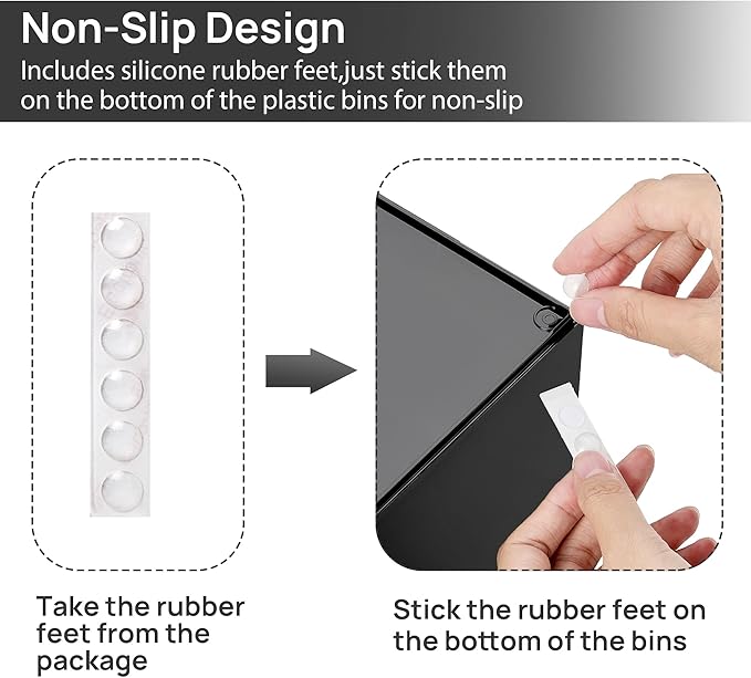 Vtopmart Black Small Stackable Storage Drawers, Cologne Organizer for Men,Plastic Containers for Vanity, Dresser,Office Desk,Bathroom Countertop Organization,Ideal for Room Decor,Gifts for Men