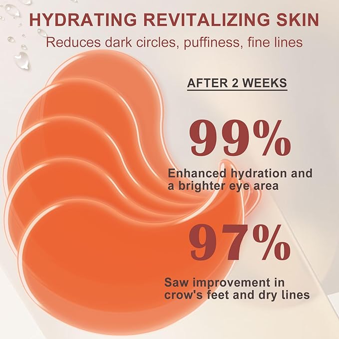 Eye Mask - 30 Pairs Caffeine Under Eye Patches Skin Care Products, Eye Masks Skincare for Dark Circles and Puffiness, Reduce Wrinkles, Eye Bags and Fine Lines, for Women and Man