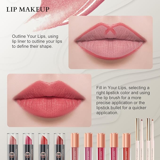 Color Nymph Makeup Sets for Teens Girls Women, Professional Makeup Kits All In One Makeup Set Storage Train Case, Beginner Full Cosmetics Kit with Eyeshadow Blush Lipstick Lipgloss Mascara etc Black