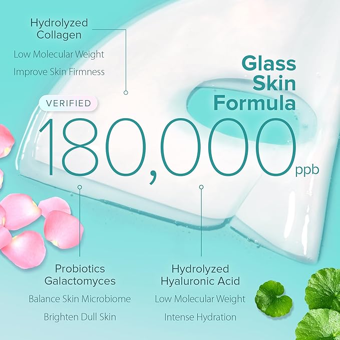 Ebanel Bio Collagen Face Mask, 4-Pack Hydrating Face Masks with 7 Peptides, Hyaluronic Acid, Niacinamide, Centella, Rose Water, Ceramide, and B5, Glass Skin Tightening and Lifting Korean Sheet Masks