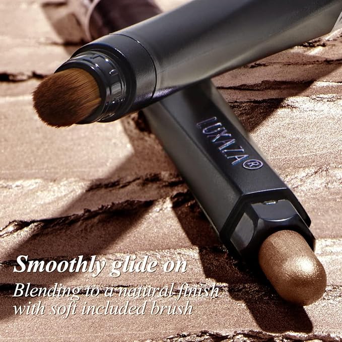 6PCS Cream Eyeshadow Stick Makeup Sets, Metallic And Matte Shimmer Eye Shadow Eye Brightener Stick Pencil Crayon, A01-Brown Neutral