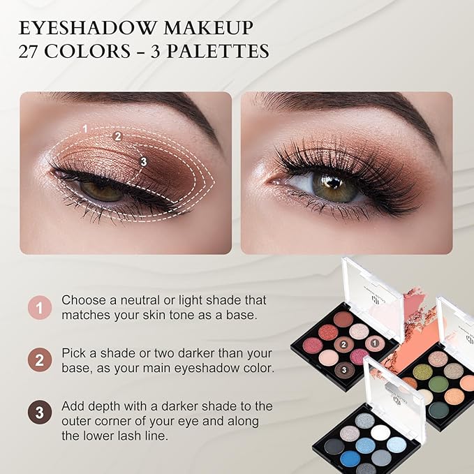 Color Nymph Professional Makeup Set for Teens, Girls & Women - Full Kit with Storage Train Case, Beginner Cosmetics Kit with Eyeshadow, Blush, Lipstick, Lipgloss, Mascara & Tools - Pink