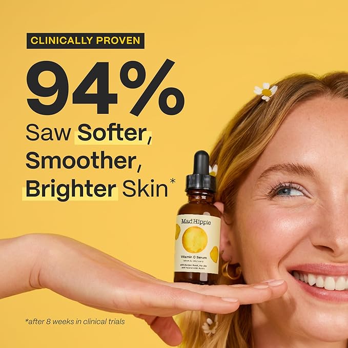 Mad Hippie Travel Face Serum Set – Skin-Brightening Vitamin C + Firming Super A Retinol, Day & Night Dual Pack, 0.5 Oz Ea