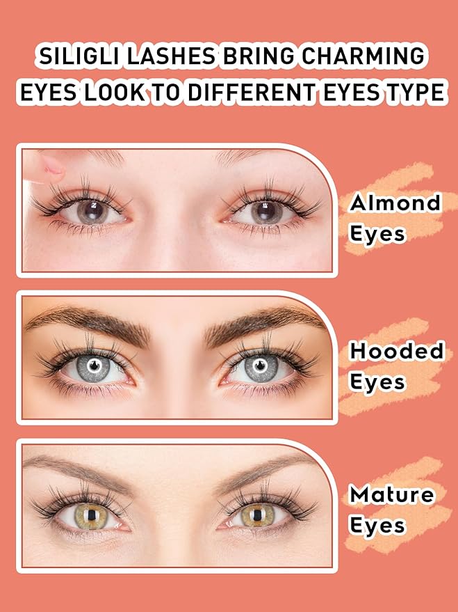 Manga Lashes Wispy 14mm False Eyelashes Natural Look Cat Eye Lashes Strips 0.1mm Thin Band Anime Eyelash 3D Volume Manhua Lash Pack C Curl Eyelashes 7 Pair Siligli