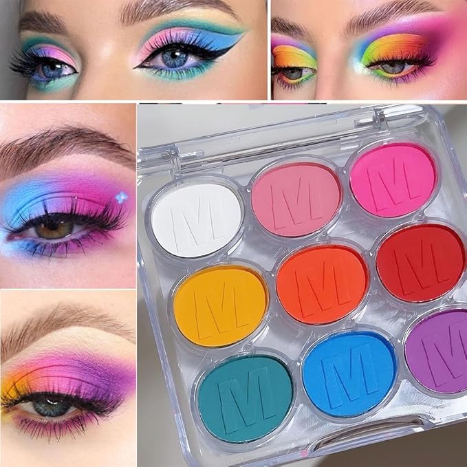 Colorful Eye Shadow Plattet For Woman，Brights Matte Eyeshadow Palatte PROFESSIONAL MAKEUP Ultimate Eye Shadow Palette, Eyeshadow Palette, Paletas De Sombras Para Ojos (Colorful)