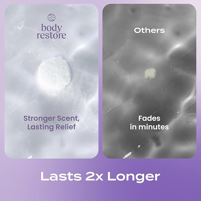 Body Restore Shower Steamers Aromatherapy 15 Pack - Birthday Gifts for Women, Men, Travel Essentials, Stress Relief, Relaxation, Self Care, Bath Bombs - Lavender