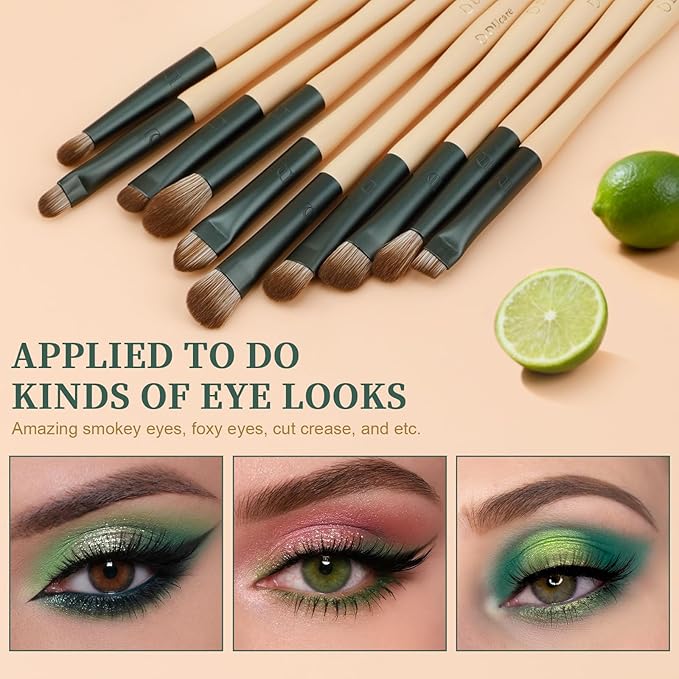 DUcare Makeup Brushes 14Pcs with 3Pcs Christmas Sponges Cosmetic Bag Makeup Brush Set for Foundation Blending Face Powder Blush Concealers Eye Shadows