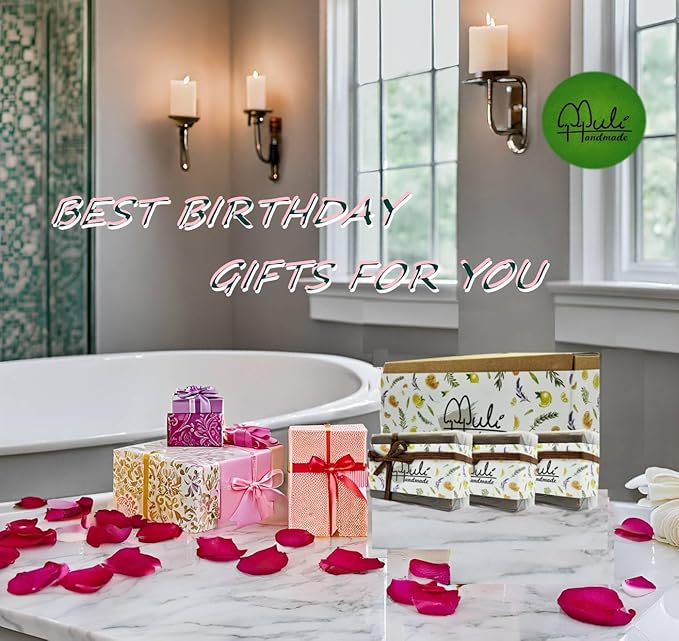 Natural Handemade Bar Soap for Men and Women with Essential oils, Scented Bar Soaps for Bath, Fragrance Gift Set (Pack of 3) Comfrey