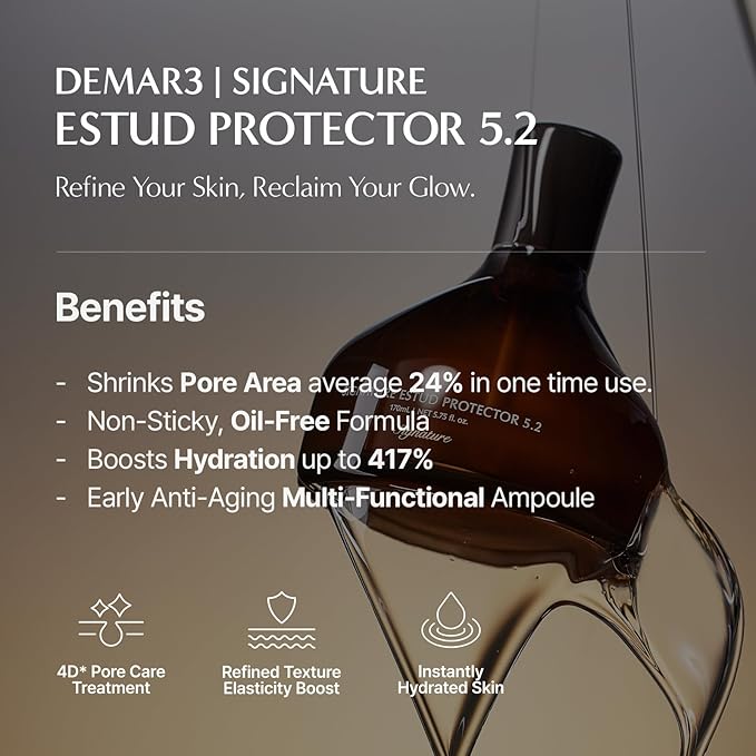 Signature ESTUD Protector - Niacinamide Face Serum (2%), 5.75 fl oz, Pore Minimizer Serum for Face Korean Milk Skin care Glass & Glossy Skin ampoule